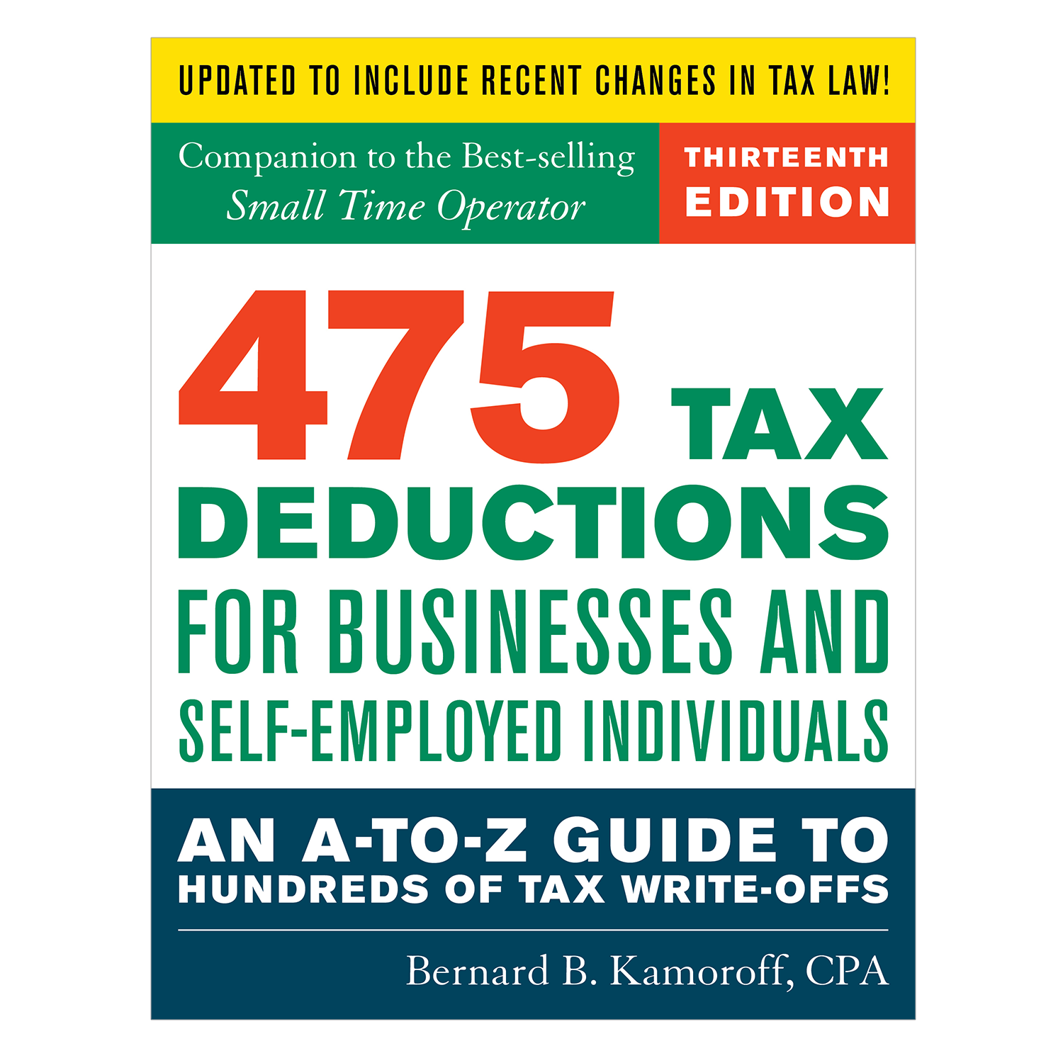 475 Tax Deductions for Businesses and Self-Employed Individuals (13th Edition) - #4757 